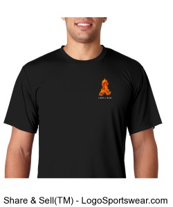 Unisex Hanes Cool Dri Flame Ribbon CRPS/RSDS Descrpition Graphic Design T-Shirt Design Zoom