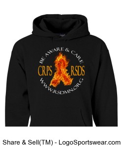 Hanes - PrintProXP Ultimate Cotton Hooded Sweatshirt with Flame Ribbon Printed Design Design Zoom